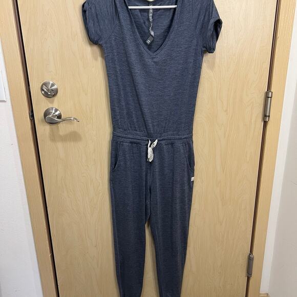 Vuori Women's All Day Jumpsuit in Azure Heather